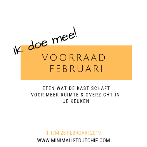 VoorraadFebruari, challenge voor je voorraadkast, voorraadkast leegeten