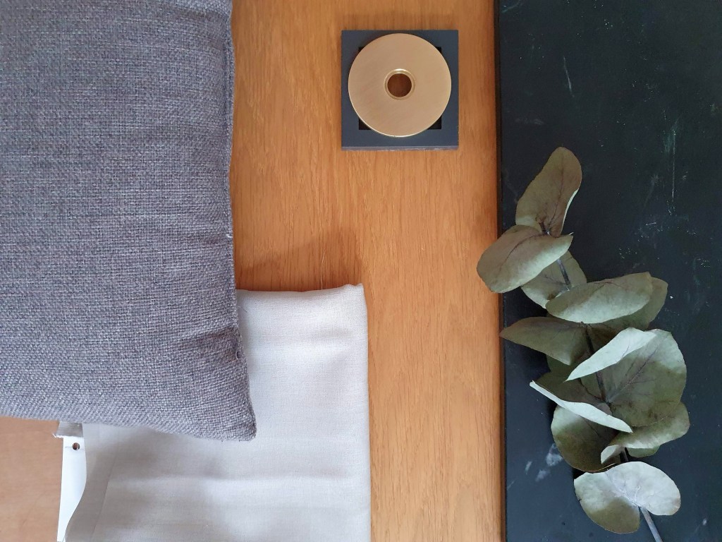 Het interieurplan en moodboard voor de&nbsp;woonkamer